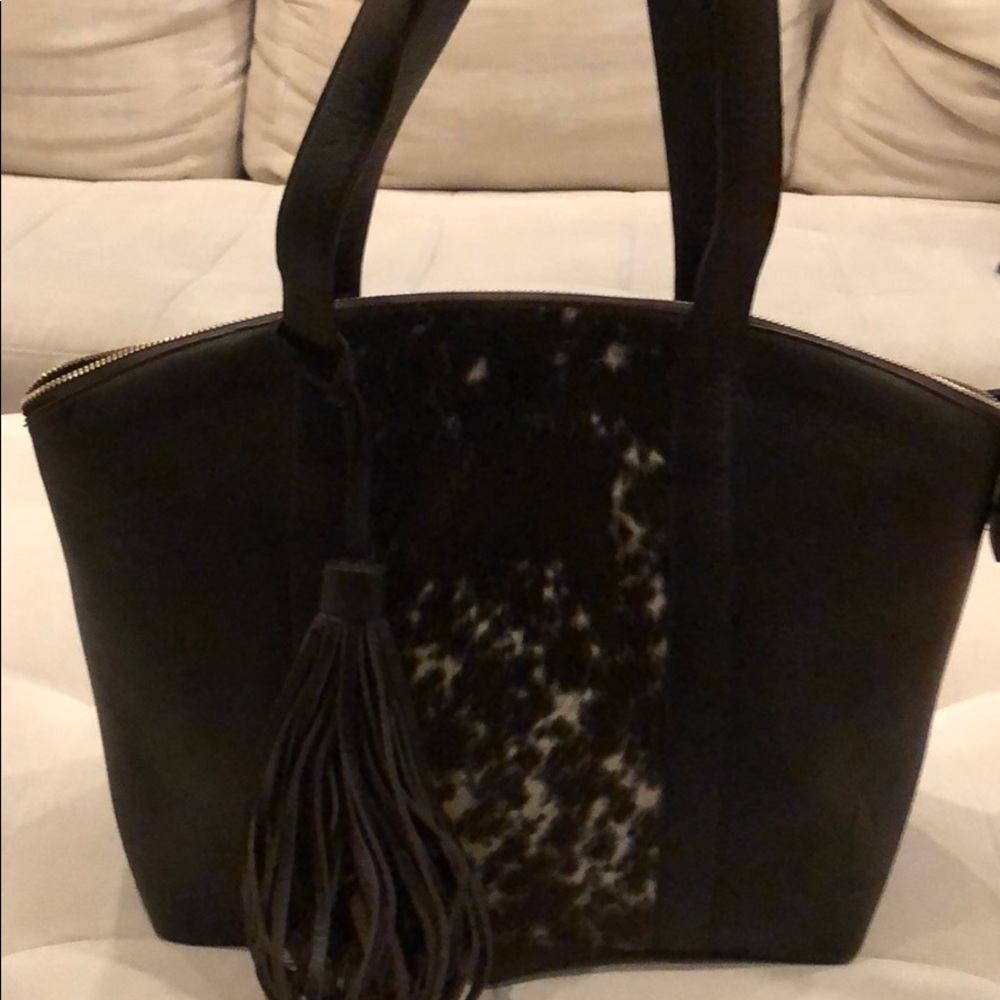 Ala Pilar dark brown leather tote bag - Picture 1 of 8